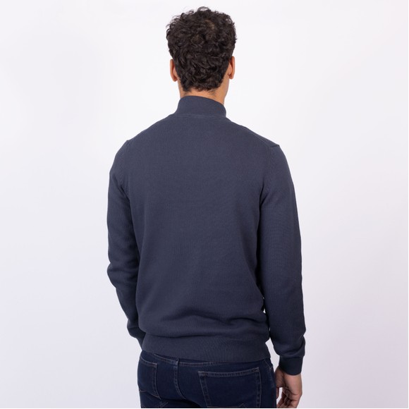 Crew Clothing Company Mens Blue Classic 1/2 Zip Knit main image