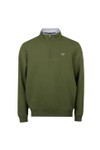 Crew Clothing Company Mens Green Classic 1/2 Zip Sweat