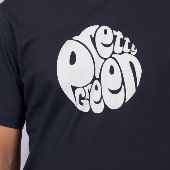 Pretty Green Mens Blue Gillespie T-Shirt main image