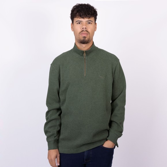 Rodd & Gunn Mens Green Alton Ave Knitted Half Zip Jumper