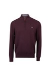 Crew Clothing Company Mens Brown Classic 1/2 Zip Knit