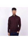 Crew Clothing Company Mens Brown Classic 1/2 Zip Knit