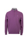 Crew Clothing Company Mens Purple Classic 1/2 Zip Sweat