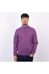 Crew Clothing Company Mens Purple Classic 1/2 Zip Sweat
