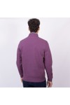 Crew Clothing Company Mens Purple Classic 1/2 Zip Sweat