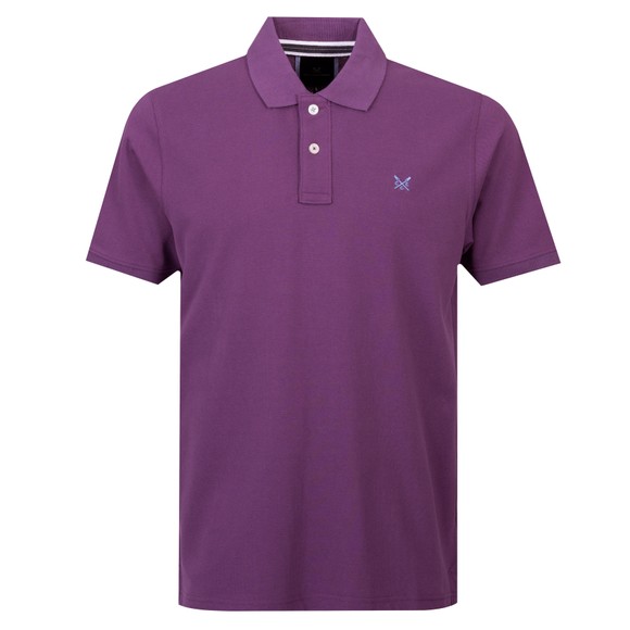 Crew Clothing Company Mens Purple Classic Pique Polo main image