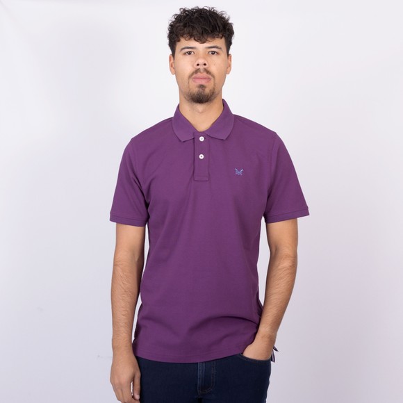 Crew Clothing Company Mens Purple Classic Pique Polo main image