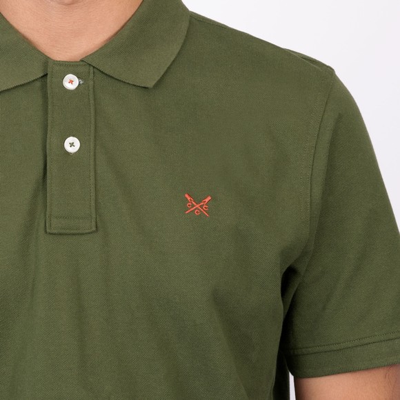 Crew Clothing Company Mens Green Classic Pique Polo main image