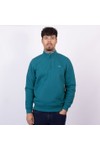 Crew Clothing Company Mens Blue Classic 1/2 Zip Sweat