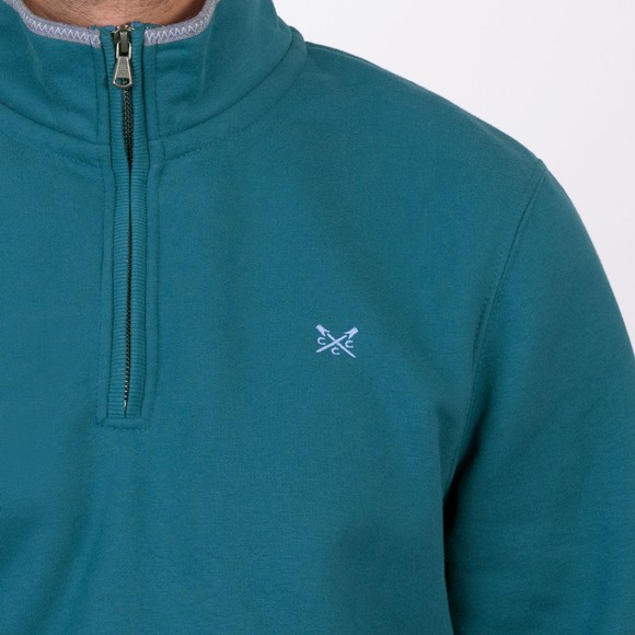 Crew Clothing Company Mens Blue Classic 1/2 Zip Sweat main image