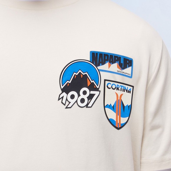 Napapijri Mens Beige S-Montepiana T-Shirt main image