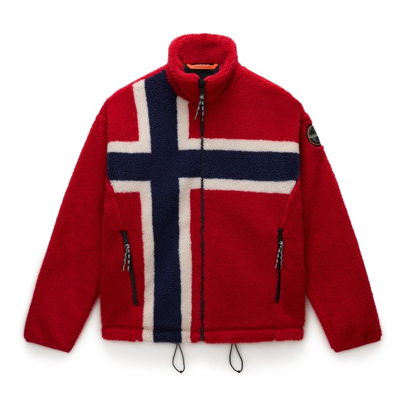 Napapijri Mens Red T-Fiemme Full Zip Fleece main image