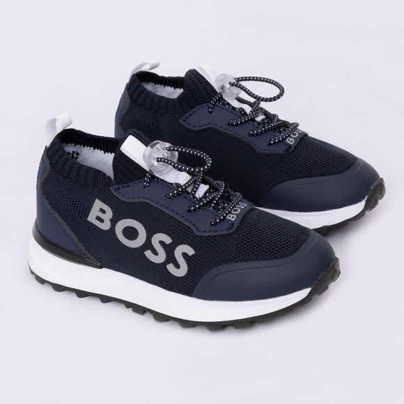 BOSS Boys Blue J52557 Trainer main image