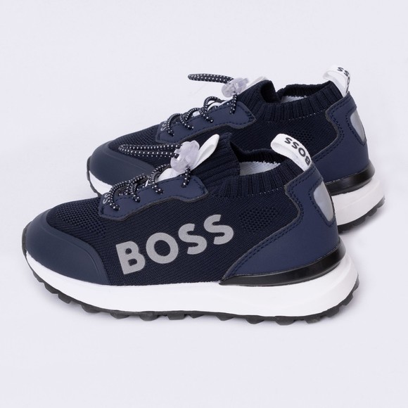 BOSS Boys Blue J52557 Trainer main image