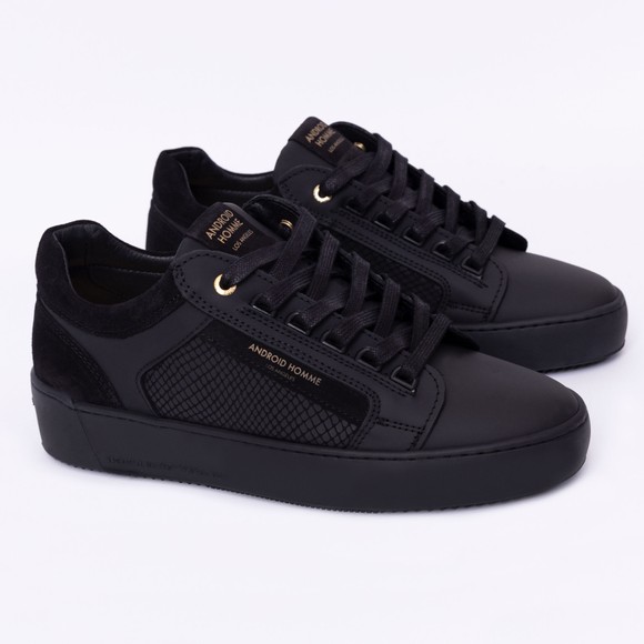 Android Homme Mens Black Venice Rubberised Stealth Cobra Trainer main image