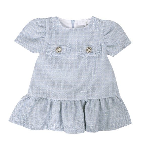 Deolinda Girls Blue Tweed Dress main image