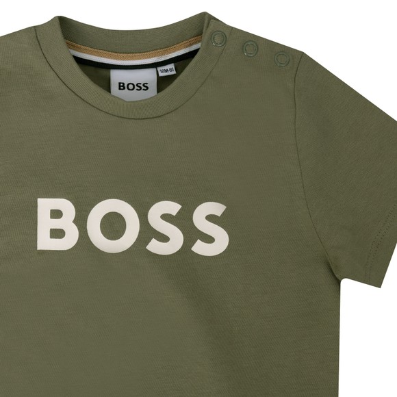 BOSS Baby Boys Green J52712 Logo T Shirt main image