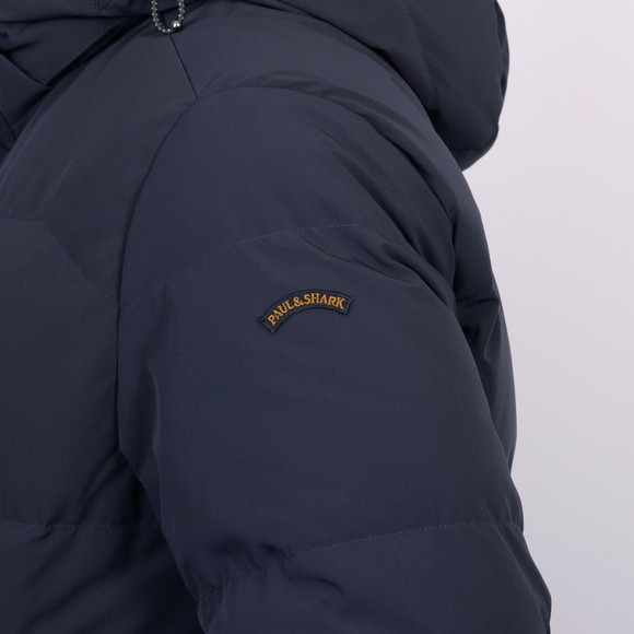 Paul & Shark Mens Blue Typhoon RE 4x4 Stretch Long Quilted Jacket main image