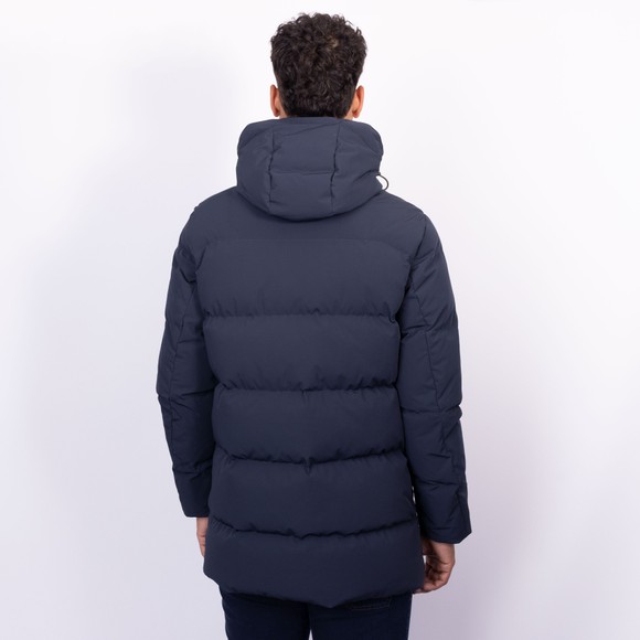 Paul & Shark Mens Blue Typhoon RE 4x4 Stretch Long Quilted Jacket main image