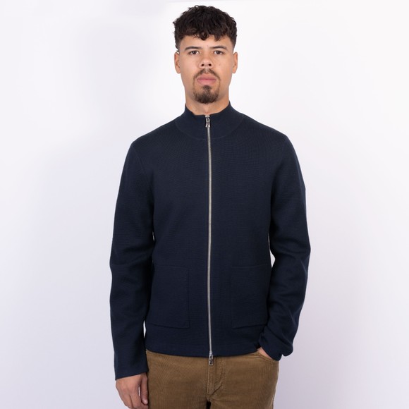 Oliver Sweeney Mens Blue Garstang Full Zip Sweat main image
