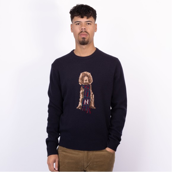 Hackett Mens Blue Harry Crew Knit Jumper main image