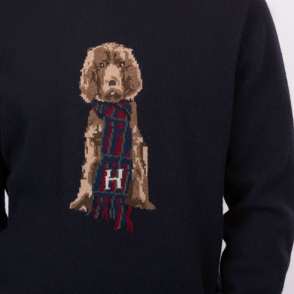 Hackett Mens Blue Harry Crew Knit Jumper main image