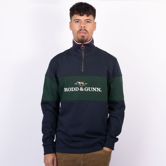 Rodd & Gunn Mens Blue Foresters Peak Half Zip Sweatshirt main image