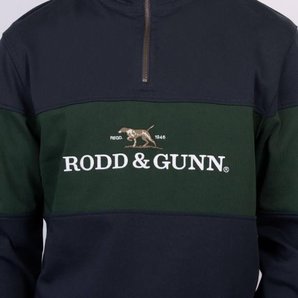 Rodd & Gunn Mens Blue Foresters Peak Half Zip Sweatshirt main image