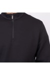 Thomas Maine Mens Black Zip Pocket 1/4 Zip