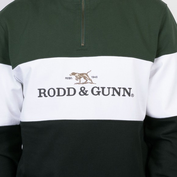 Rodd & Gunn Mens Green Foresters Peak Half Zip Sweatshirt main image