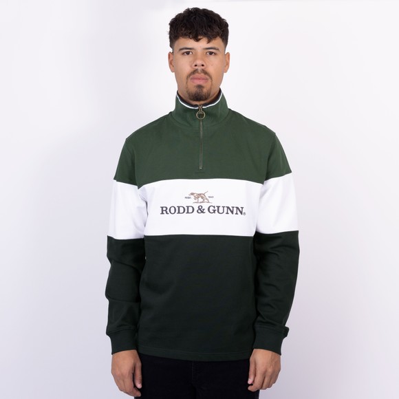 Rodd & Gunn Mens Green Foresters Peak Half Zip Sweatshirt main image
