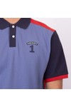Hackett Mens Blue Heritage Number 1 Multi Polo Shirt