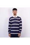 Hackett Mens Blue Heritage Number Stripe Rugby Shirt