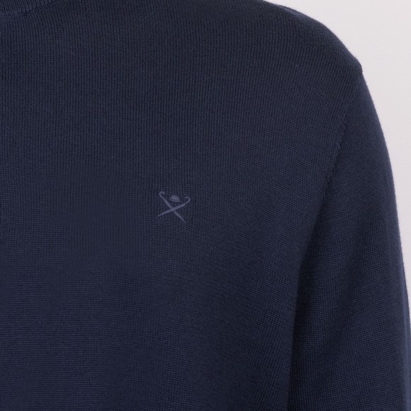 Hackett Mens Blue Cotton Half Zip Jumper main image