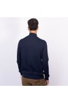 Hackett Mens Blue Cotton Half Zip Jumper
