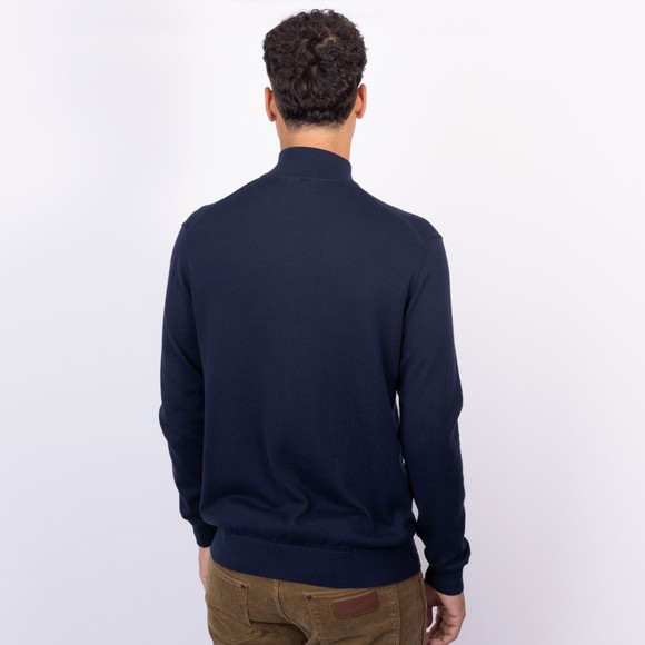 Hackett Mens Blue Cotton Half Zip Jumper main image