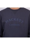 Hackett Mens Blue Heritage ESS AS Crewneck Sweatshirt