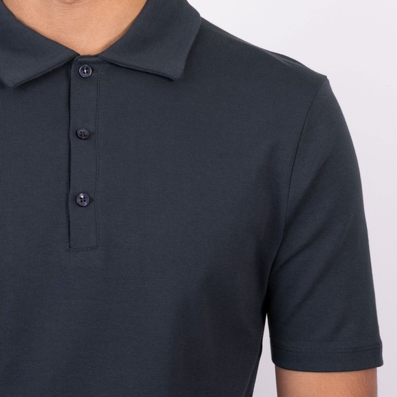 Oliver Sweeney Mens Blue Hunston Cotton Jersey Polo Shirt main image