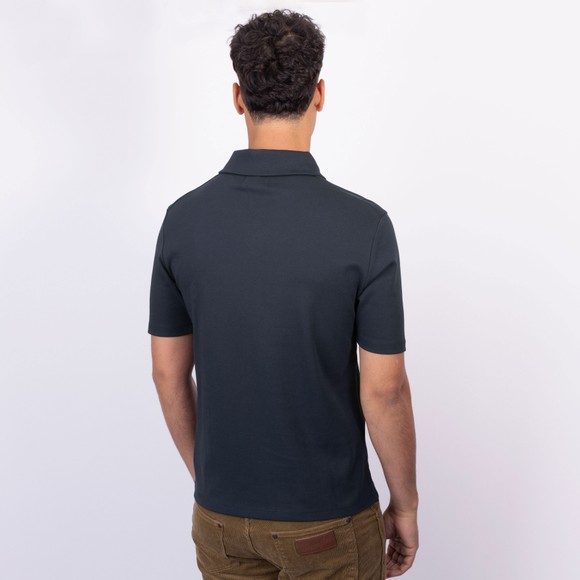 Oliver Sweeney Mens Blue Hunston Cotton Jersey Polo Shirt main image