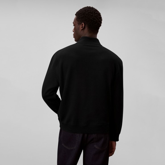 Calvin Klein Jeans Mens Black Terry Half Zip Sweatshirt main image