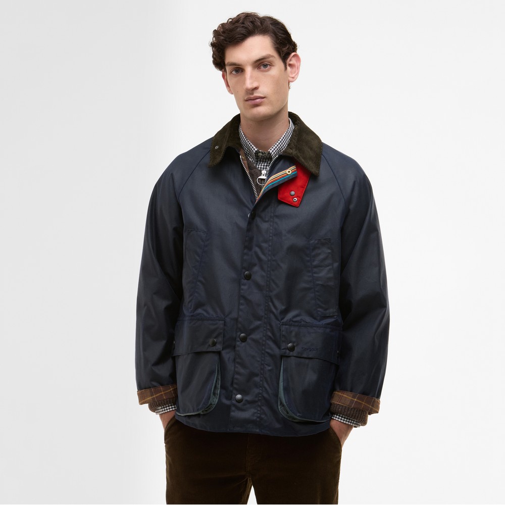 Barbour X Paul Smith Oversized Bedale Wax Jacket | Oxygen Clothing