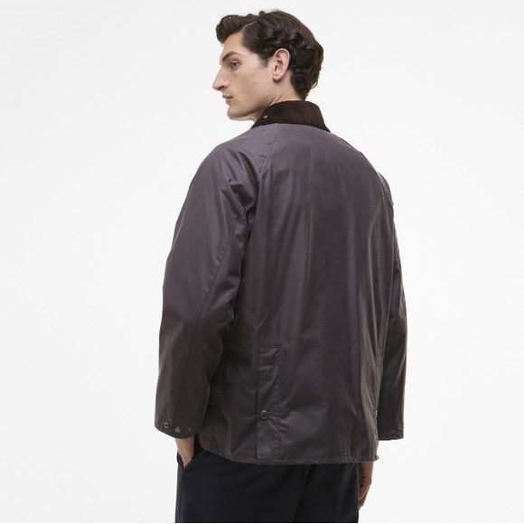 Barbour X Paul Smith Mens Grey Oversized Bedale Wax Jacket main image
