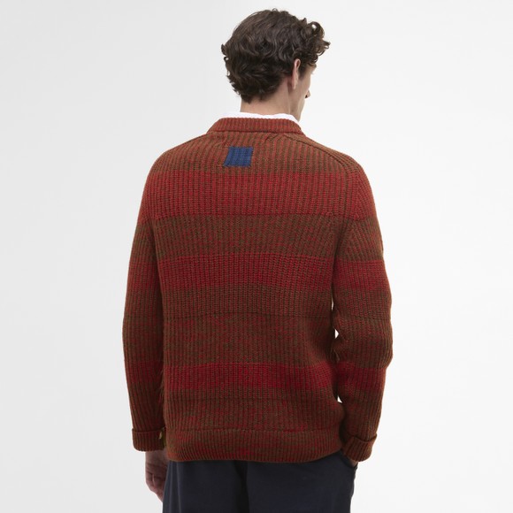 Barbour X Paul Smith Mens Red Saddle Crew Neck Jumper main image