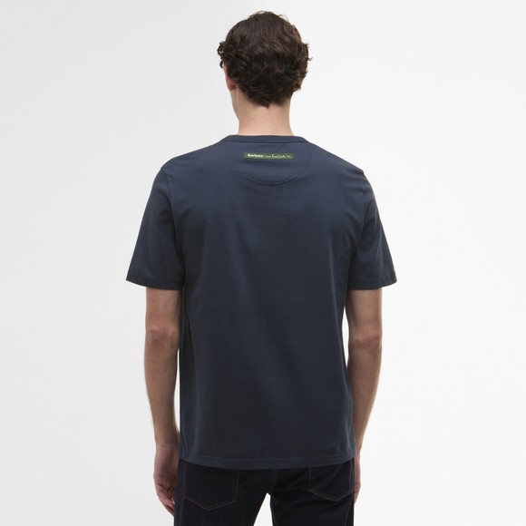 Barbour X Paul Smith Mens Blue Wax Tin T-Shirt main image