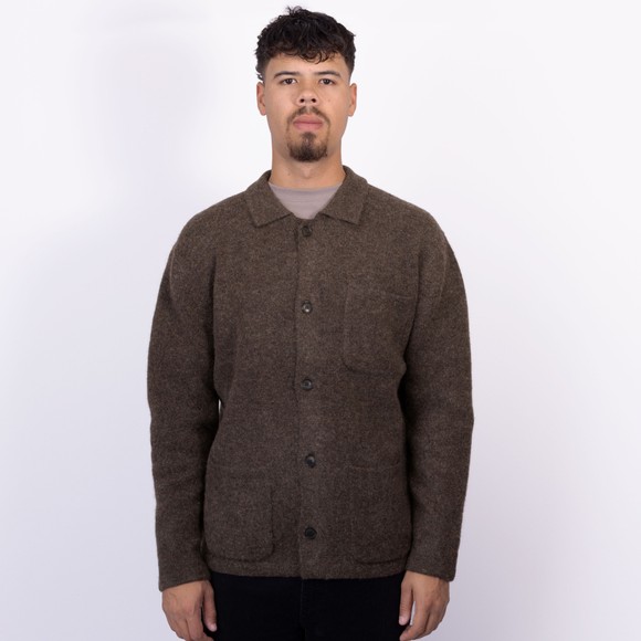 Oliver Sweeney Mens Brown Heywood Wool Overshirt main image