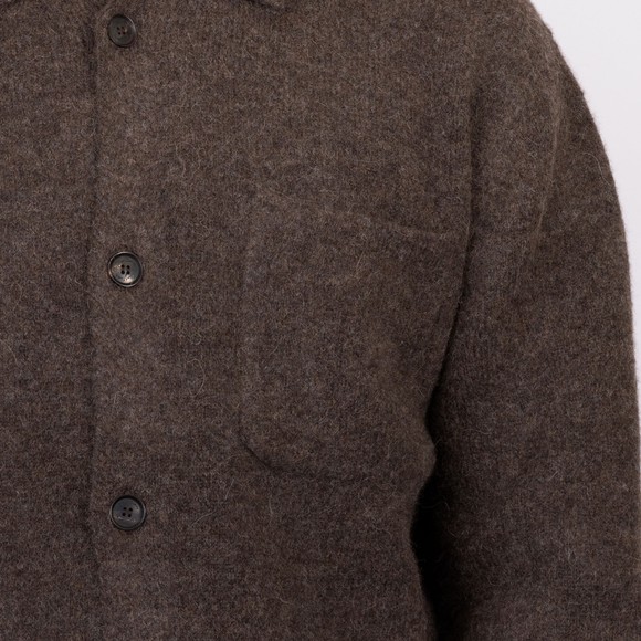 Oliver Sweeney Mens Brown Heywood Wool Overshirt main image