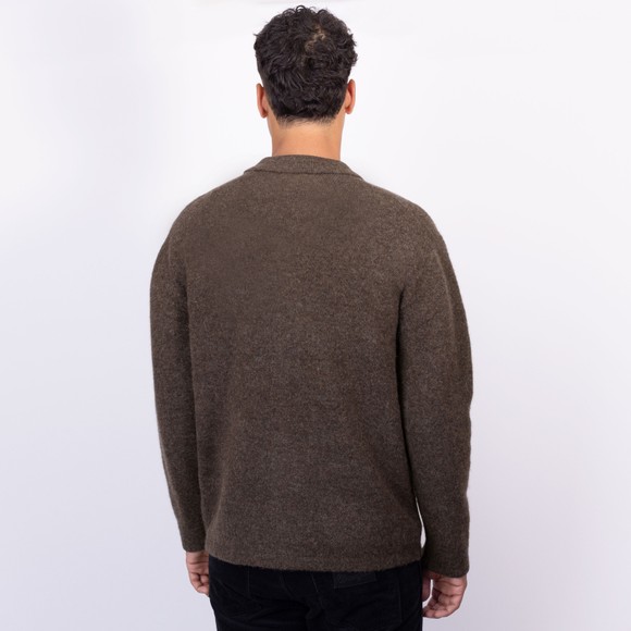 Oliver Sweeney Mens Brown Heywood Wool Overshirt main image