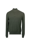 Hackett Mens Green Cotton Half Zip Jumper