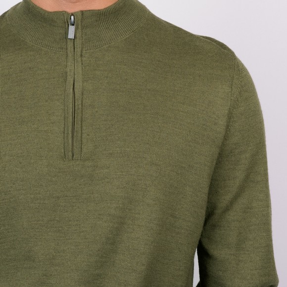Remus Mens Beige Half Zip Jumper main image