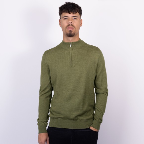 Remus Mens Beige Half Zip Jumper main image